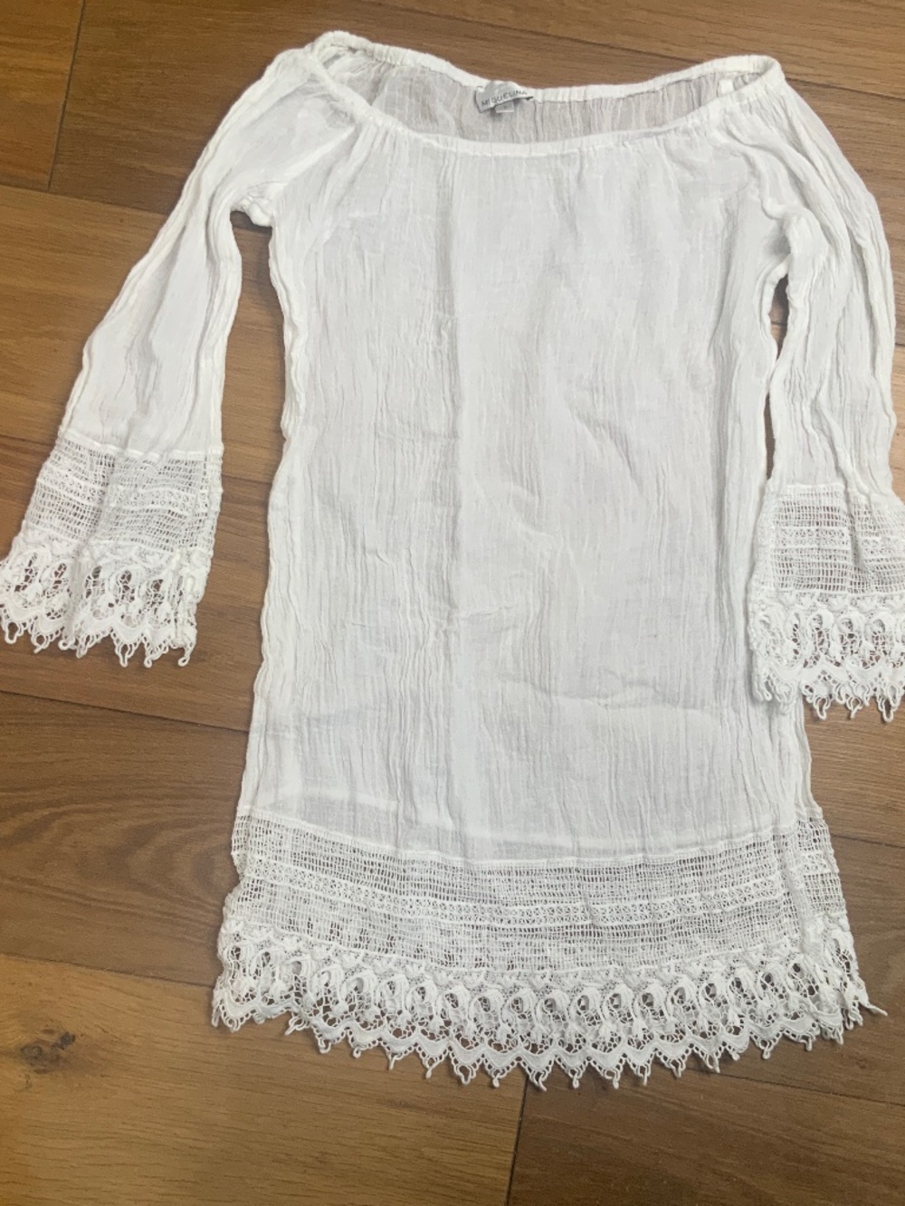 Miguelina Women’s Swim Coverup White Size M